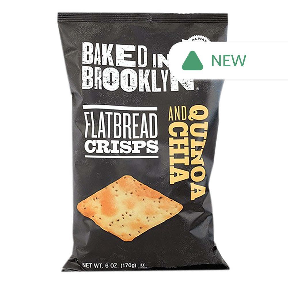 Wholesale Baked In Brooklyn Quinoa & Chia Flatbread Crisps 6 Oz Bag- Bulk