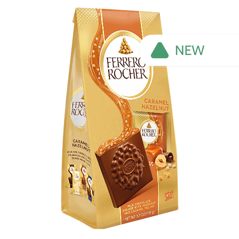 Wholesale Ferrero Rocher Caramel Hazelnut Squares 3.7 Oz Bag- Bulk