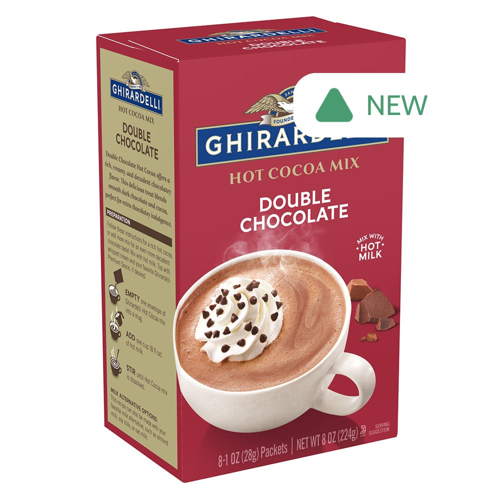 Wholesale Ghirardelli Double Chocolate Hot Cocoa Mix 8 Oz Box- Bulk