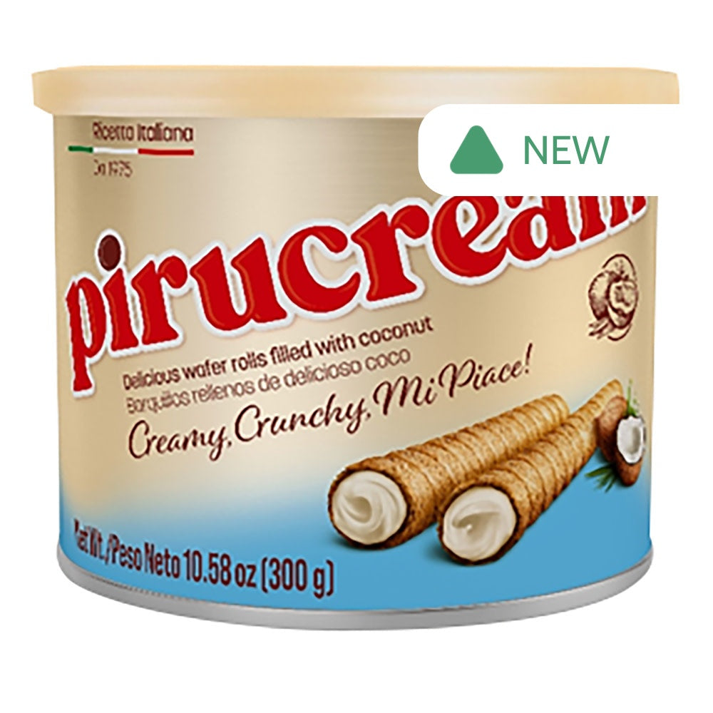 Wholesale Pirucream - Wafer Rolls Can - Coconut - 10.58Oz- Bulk