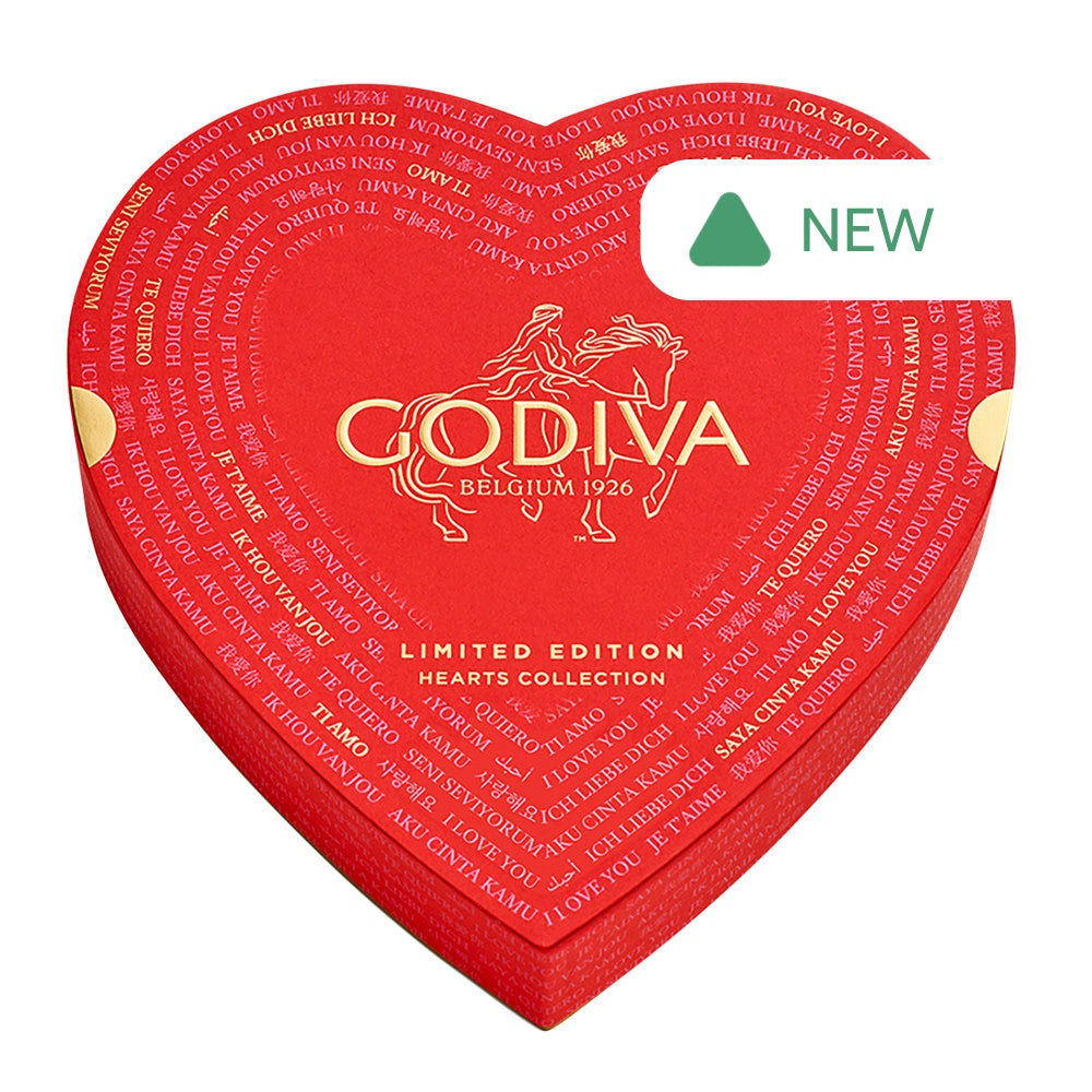 Wholesale Godiva Gold Collection 9 Piece Heart Box- Bulk