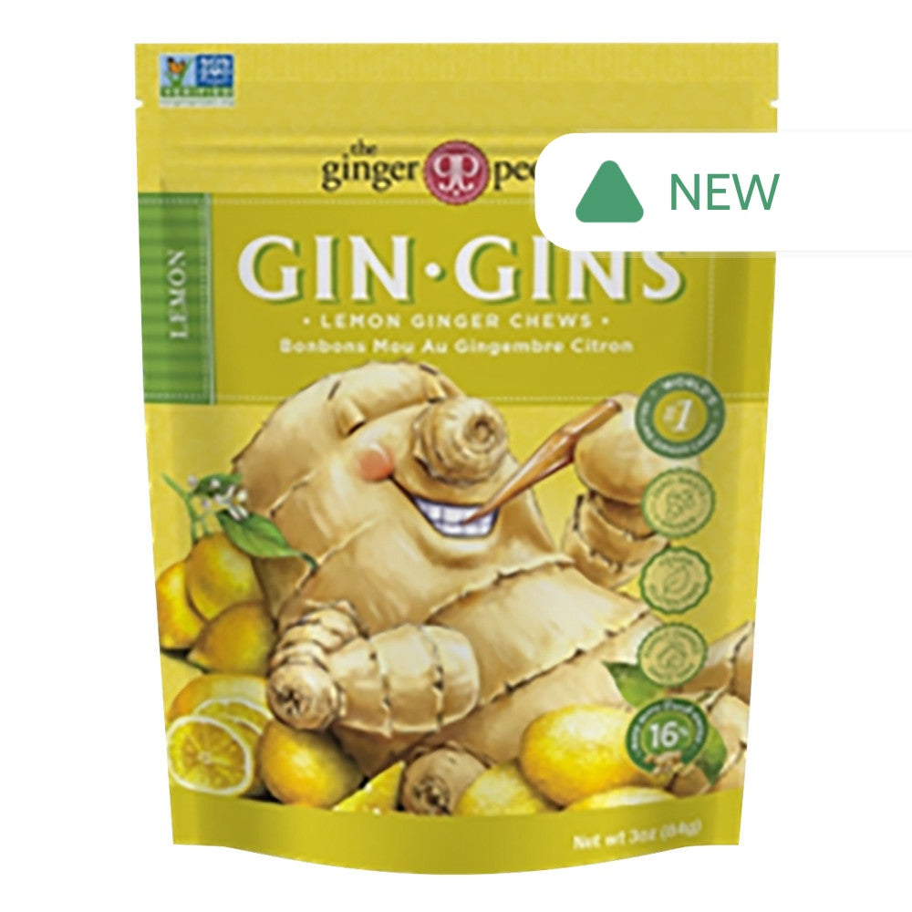 Wholesale Ginger People - Ginger Gins - Lemon Chews - 3Oz- Bulk