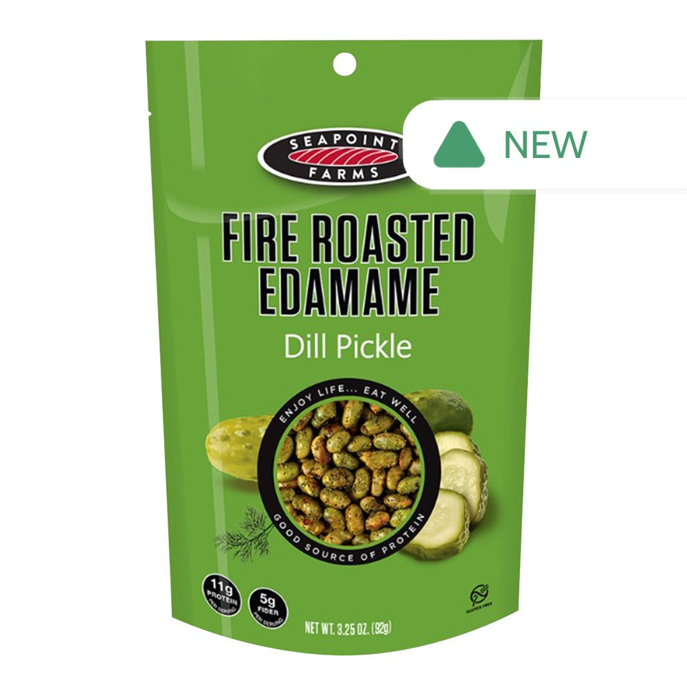 Wholesale Seapoint - Dill Pickle Fire Rosted Edamame - 3.25Oz- Bulk