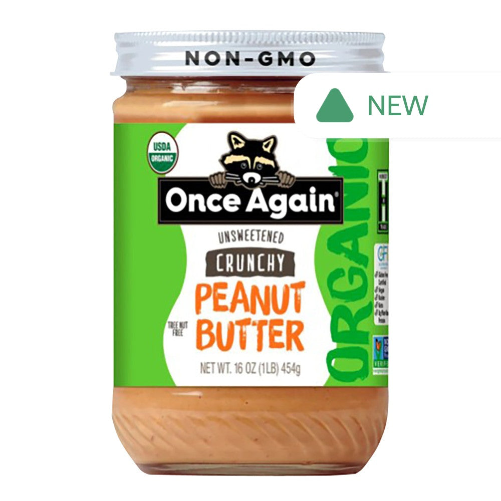 Wholesale Once Again - Org Crunchy Peanut Butter Salted Unsweet - 16Oz- Bulk