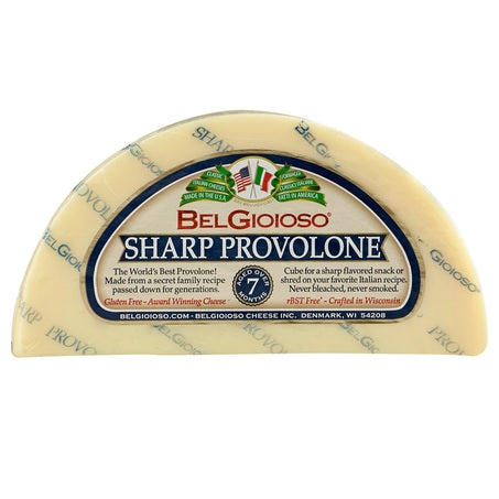 Wholesale Belgioioso Case Sharp Provolone Cheese Wedge- Bulk