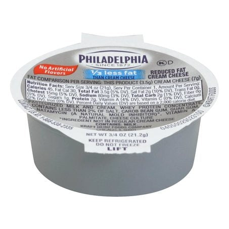 Wholesale Philadelphia Case * Lite Cream Cheese Cups- Bulk