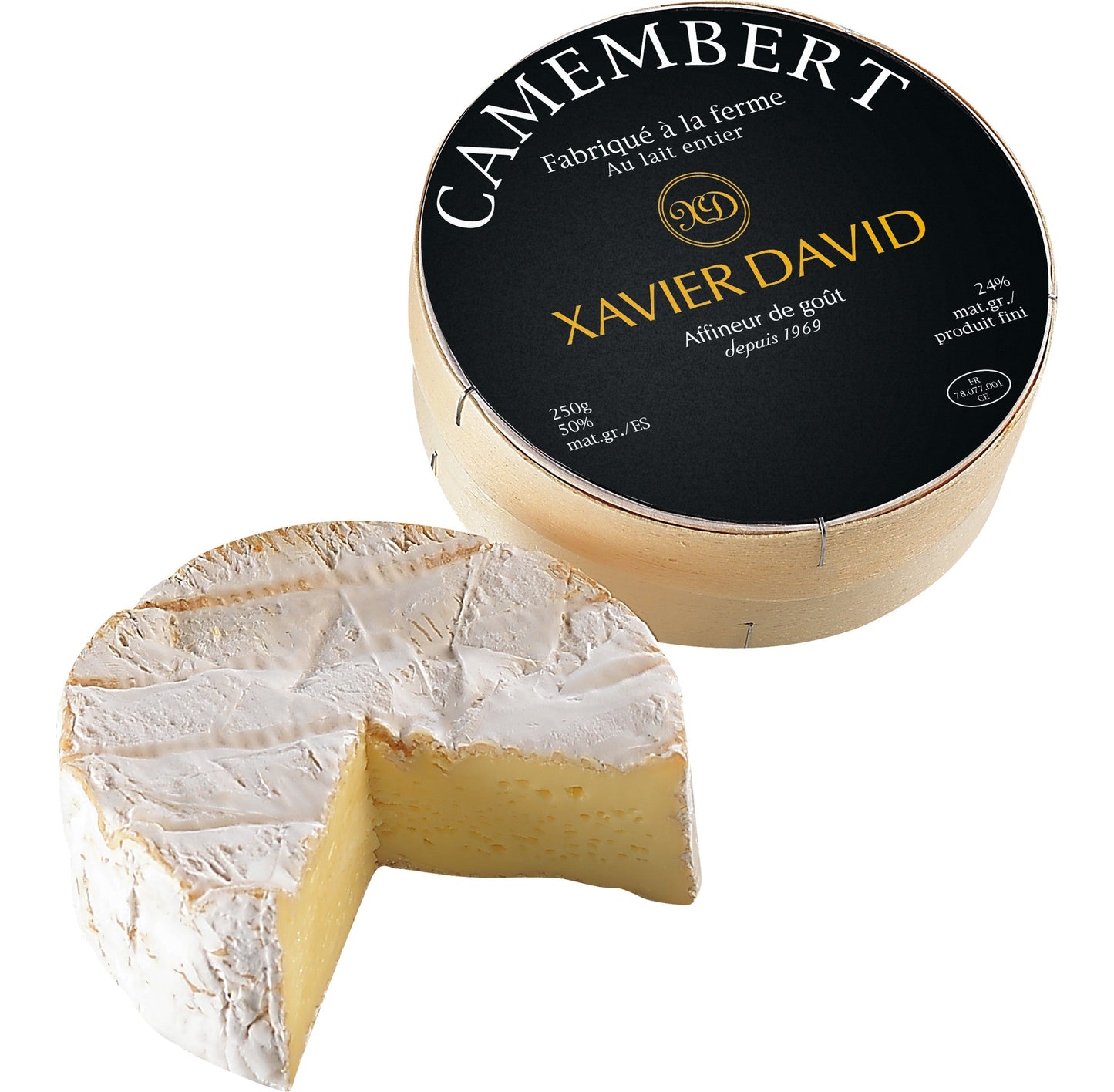 Wholesale Camembert Xavier David 250G- Bulk