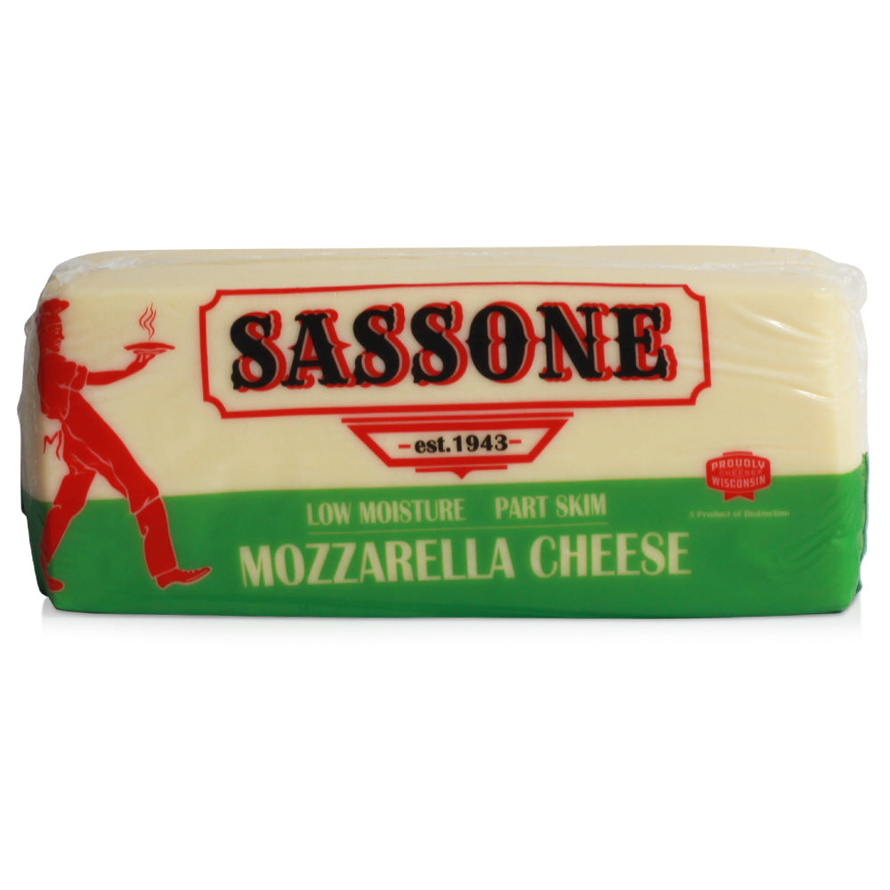 Wholesale Sassone Each Part Skim Mozzarella Cheese Loaf- Bulk