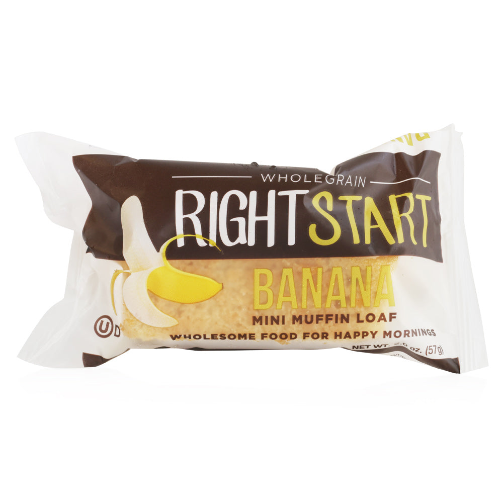 Wholesale Right Start Whole Grain Banana Mini Loaf | 2 oz- Bulk