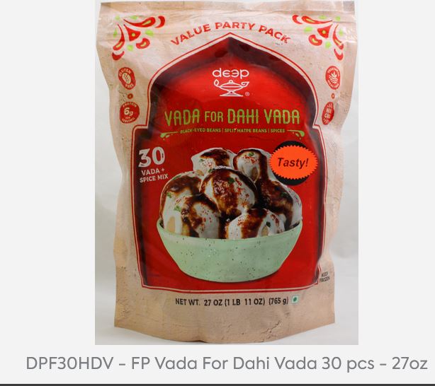 Wholesale Deep FP Vada For Dahi Vada 30 pcs 27 oz- Bulk