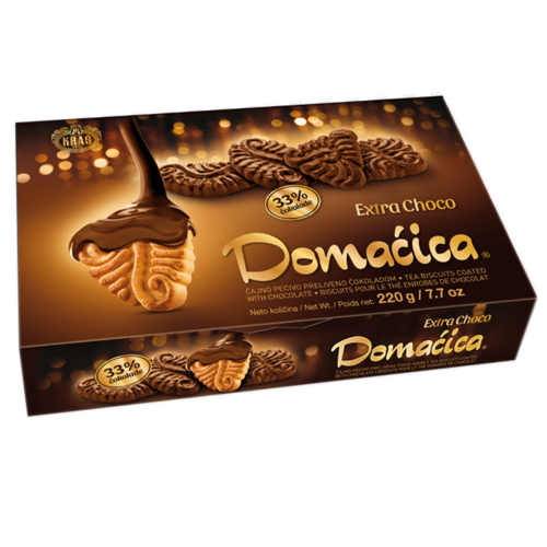 Wholesale Kras Domacica Extra Choco Cookies 220g- Bulk