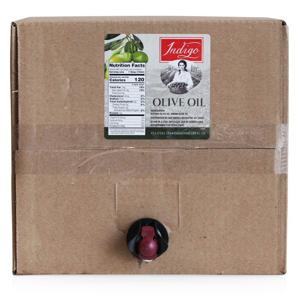 Wholesale Indigo Pure Olive Oil Bag-N-Box | 10 lt- Bulk