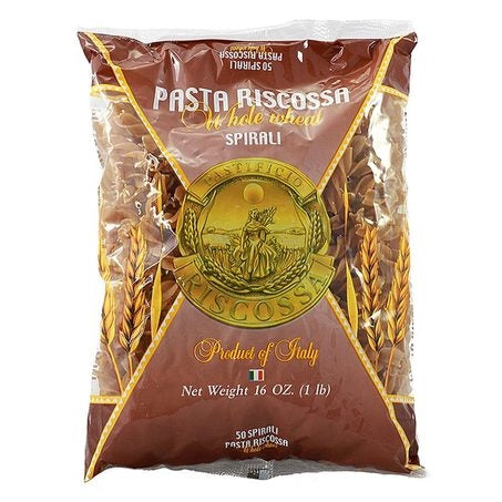 Wholesale Riscossa Case Organic Whole Wheat Spirali Pasta- Bulk