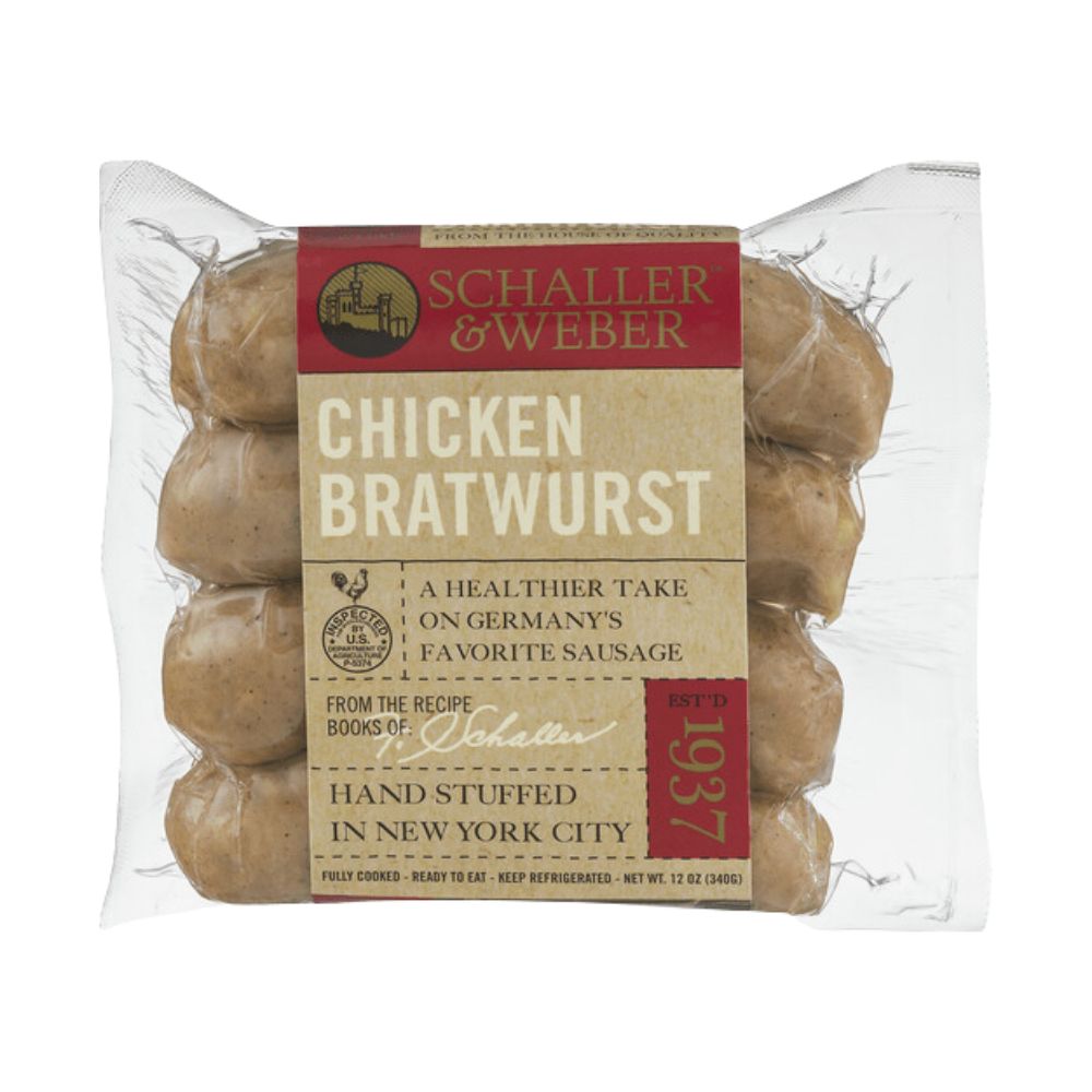Wholesale Schaller&Weber Case 5:1 Chicken Bratwurst- Bulk
