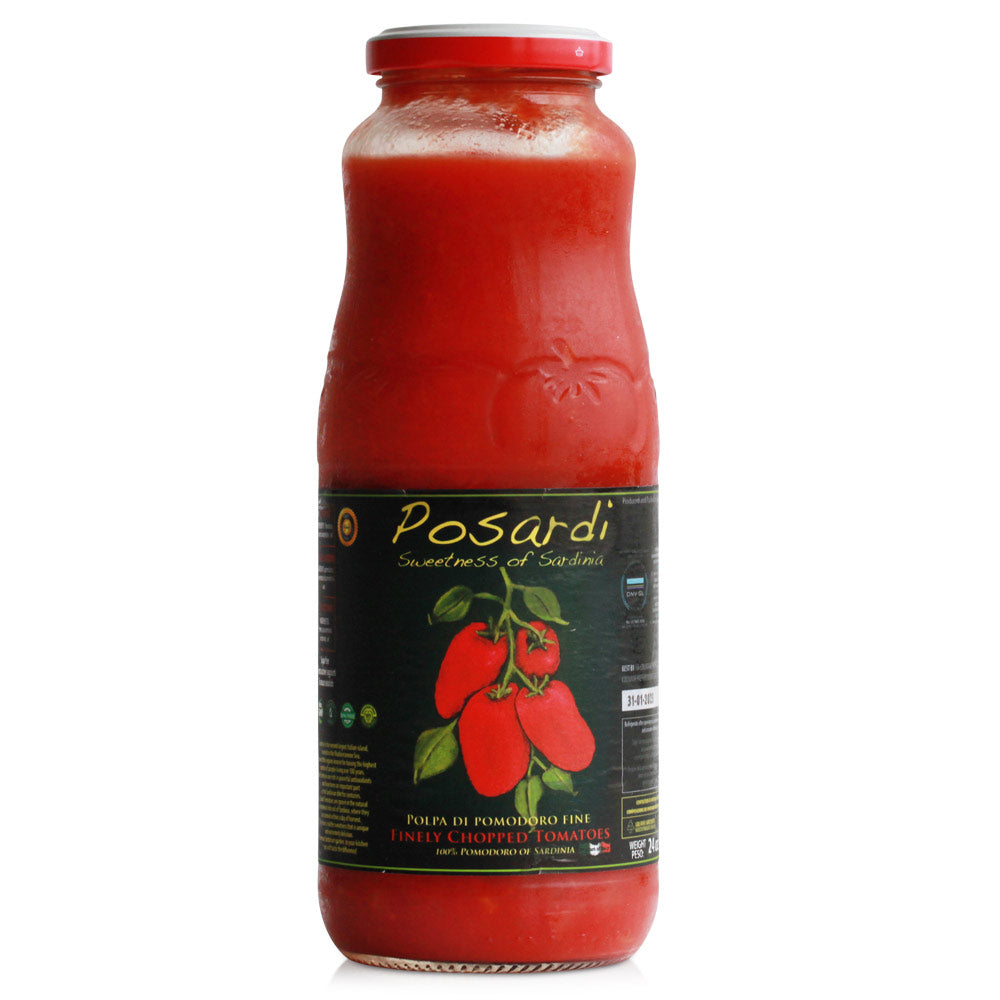 Wholesale Posardi Chopped Fine Tomatoes Glass | 24 oz- Bulk