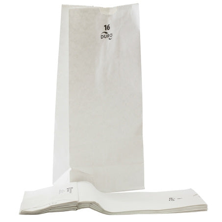 Wholesale Duro Case #16 White Paper Bag- Bulk