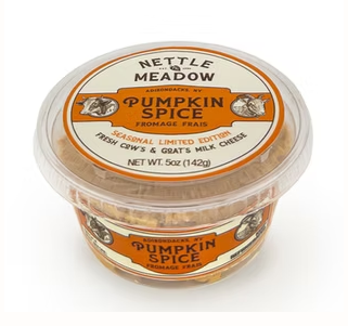 Wholesale Nettle Meadow Pumpkin Spice Chevre- Bulk