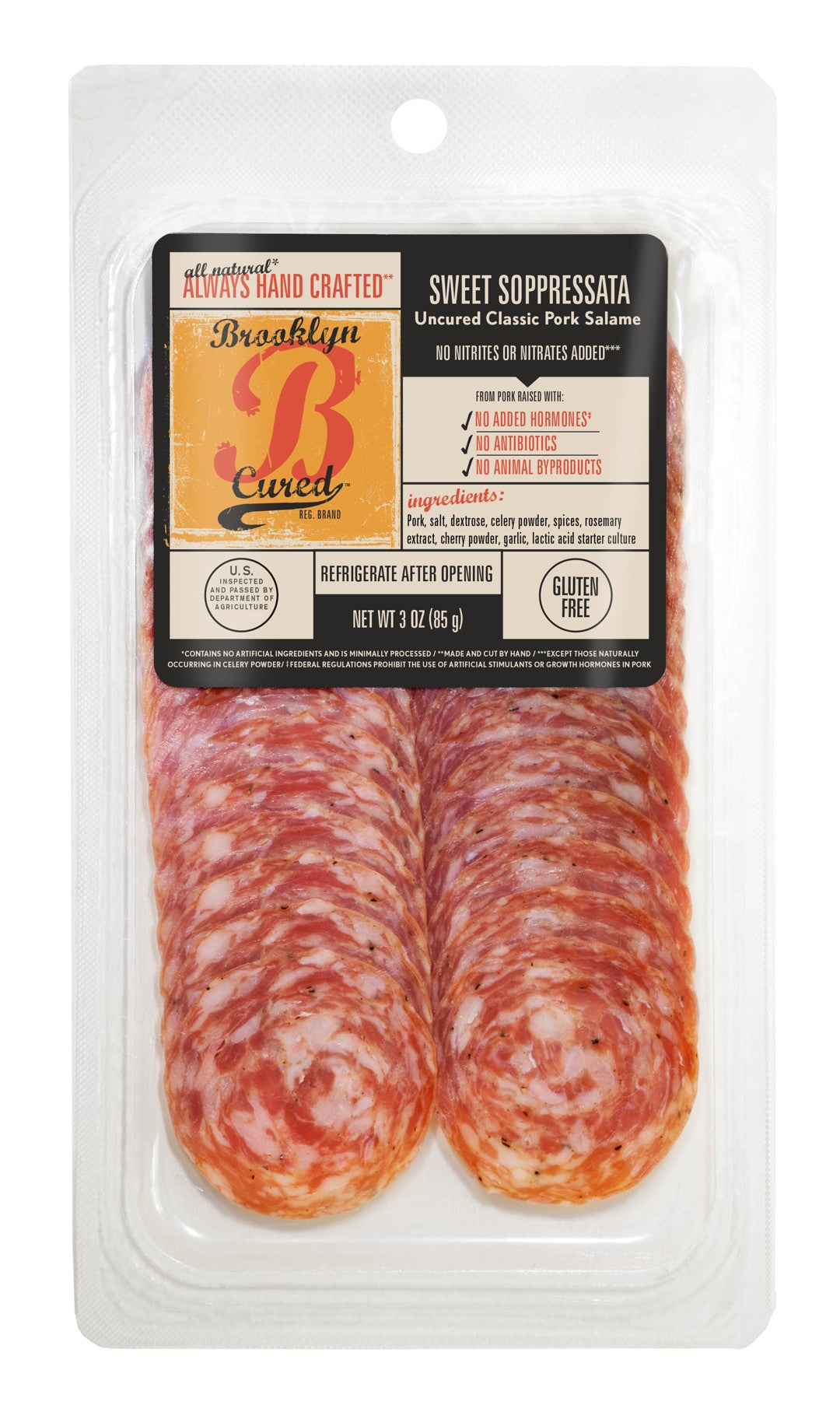 Wholesale Bc Presliced Sweet Soppressata- Bulk