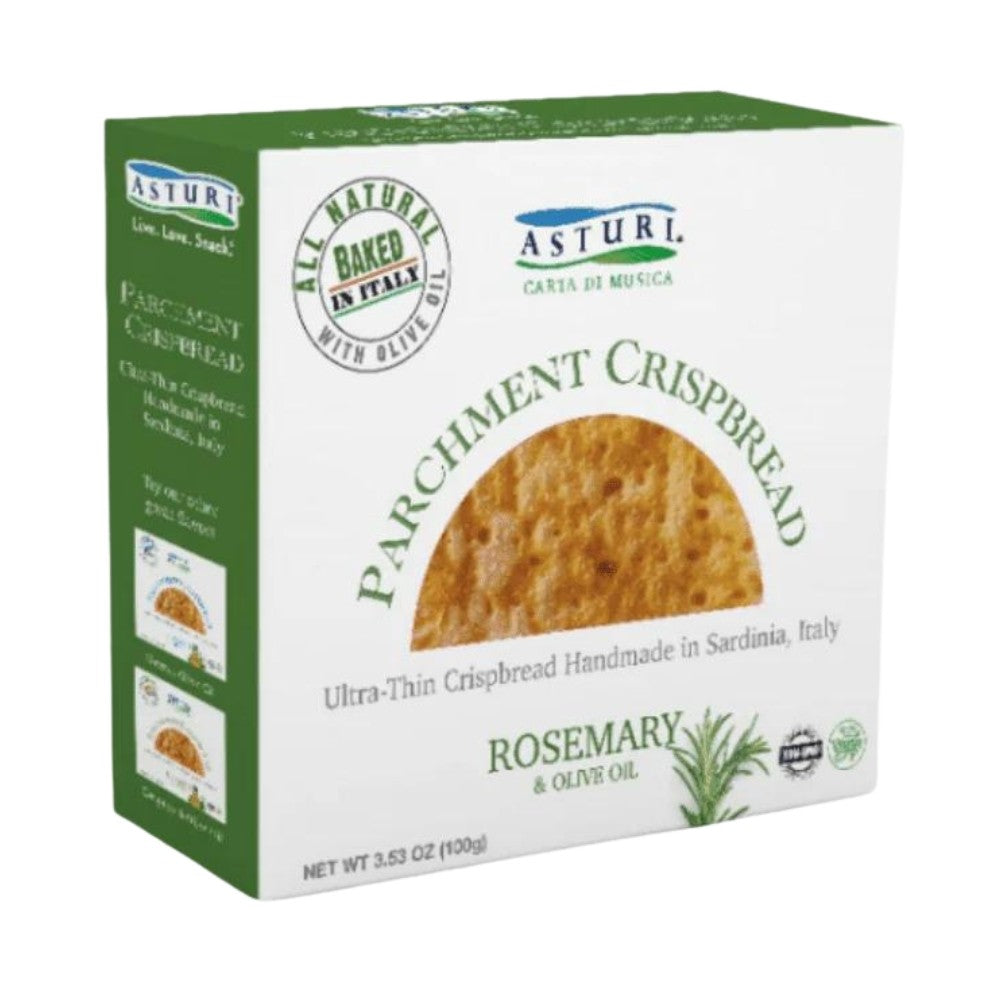 Wholesale Asturi Case Parchment Crispbread Rosemary & Olive Oil- Bulk