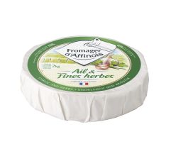 Wholesale Fromager d’ Affinois Garlic & Herbs Brie Wheel 4.4 Lb- Bulk