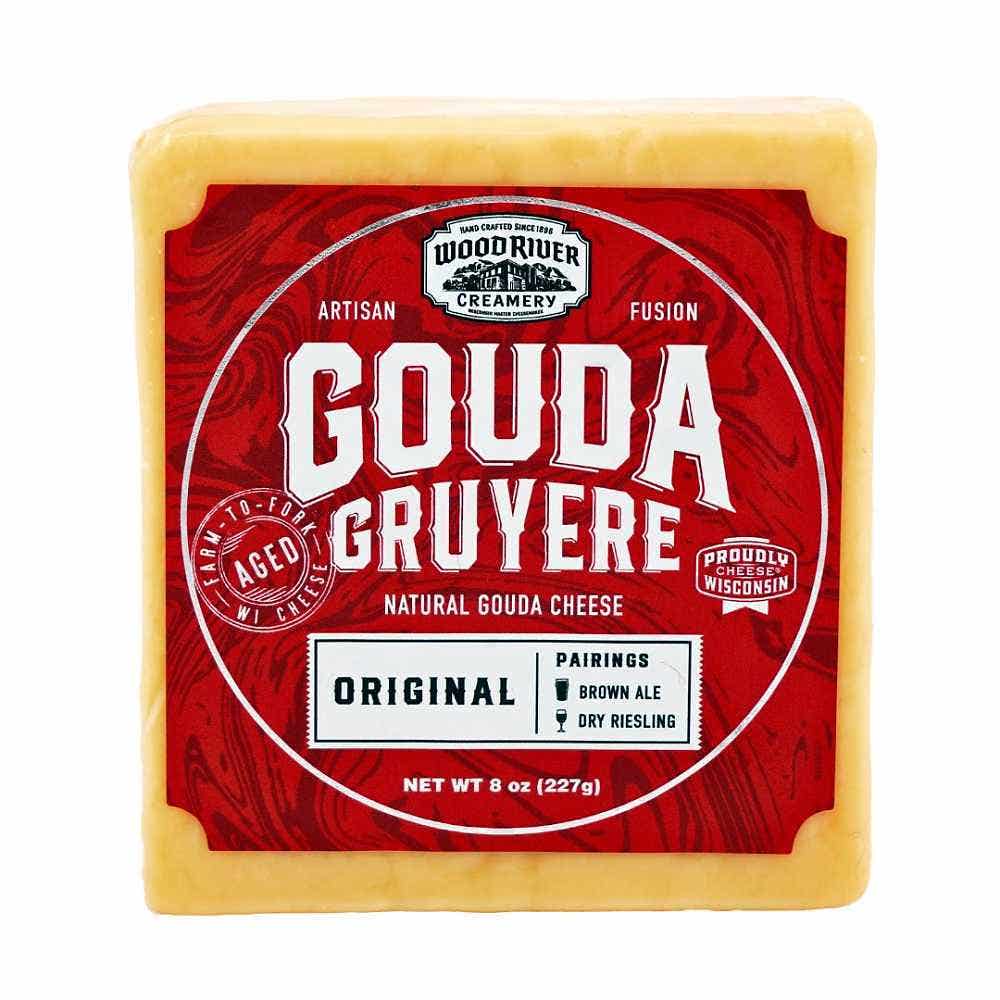Wholesale Wood River Creamery Gouda Gruyere Original 8 Oz- Bulk