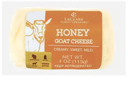 Wholesale Laclare Creamery Honey Log: 4 oz Creamy Goat Cheese Infused with Natural Honey- Bulk
