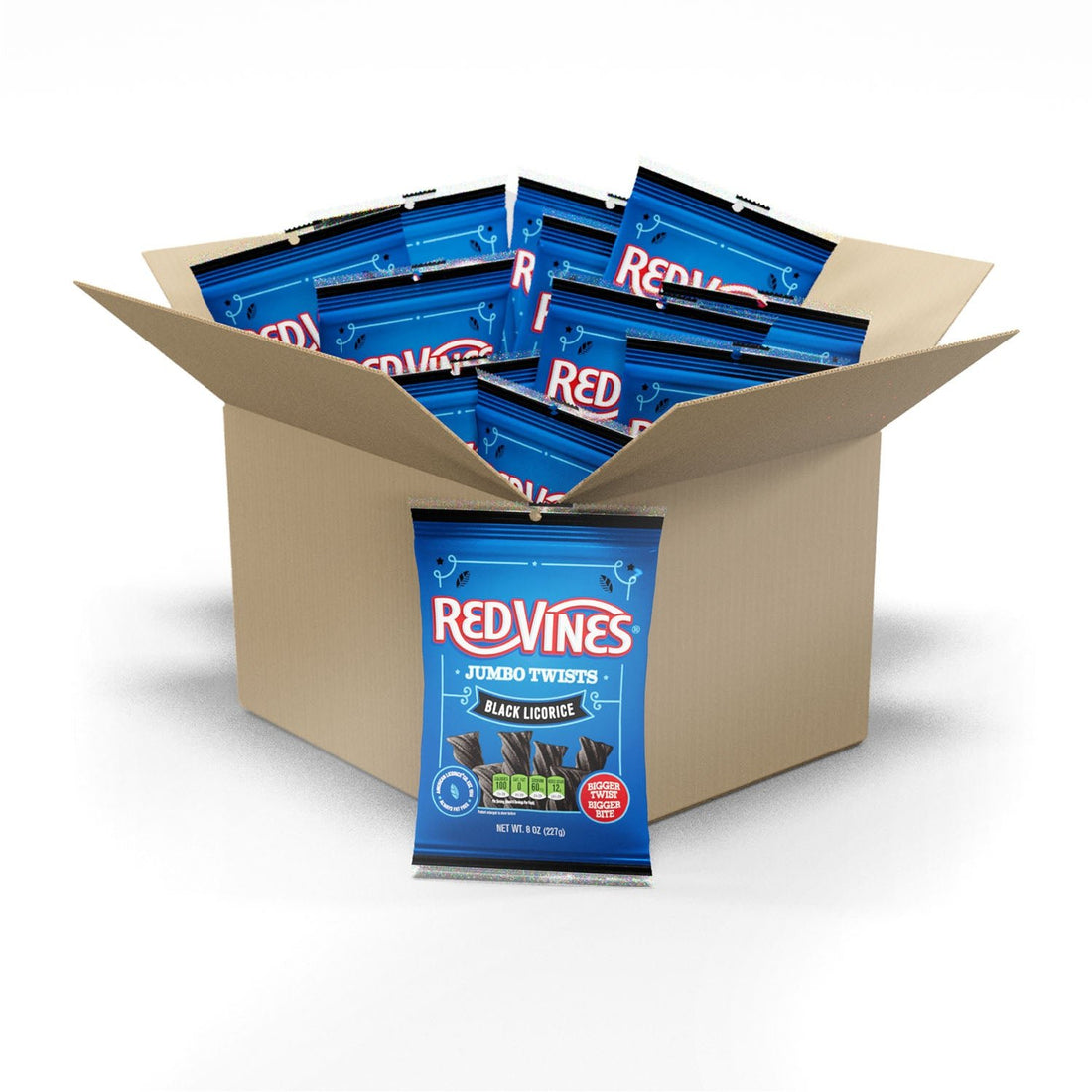 Wholesale Red Vines Jumbo Black Licorice Twists, Hanging Bag 8 Oz- Bulk