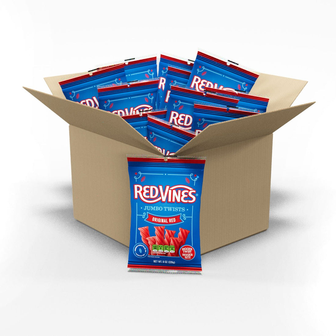 Wholesale Red Vines Jumbo Original Red Licorice Twists, Licorice Bag 8 Oz- Bulk
