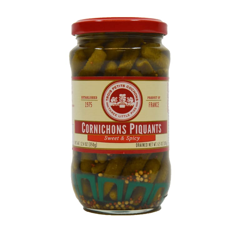 Wholesale Les Trois Sweet& Spicy Baby Gherkin- Bulk