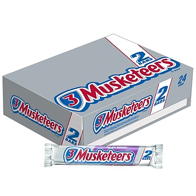 Wholesale 3 MUSKETEERS Chocolate Sharing Size Candy Bars 3.28oz 25ct- Bulk