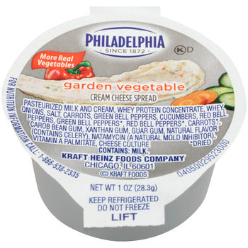Wholesale Philadelphia Garden Veggie Cream Cheese 1oz- Bulk