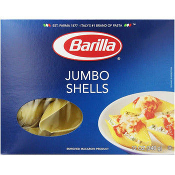 Wholesale Barilla Pasta Shells Jumbo Barilla 12oz- Bulk