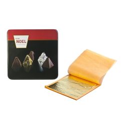 Wholesale Pastry 1 Edible Gold Leaf Sheets 3.75 X 3.75 Inch 25 ct- Bulk