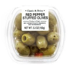 Wholesale Fresh Pack Red Pepper Stuffed Olives 5.3 Oz- Bulk