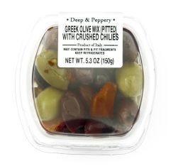 Wholesale Fresh Pack Greek Olive Mix With Chiles 5.3 Oz- Bulk