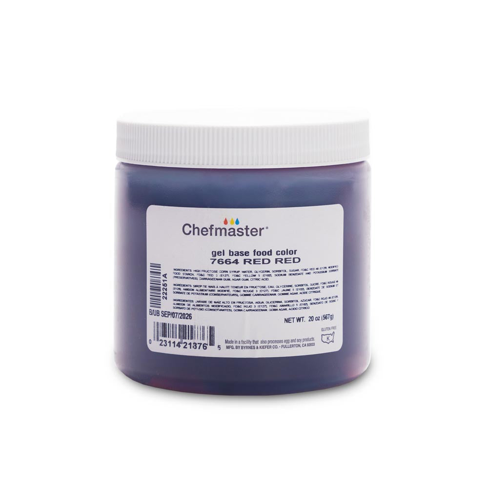 Wholesale Chefmaster Color Gel Red 20oz- Bulk