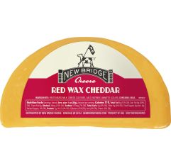 Wholesale New Bridge Red Wax Longhorn Cheddar Wedge 10 Lb- Bulk