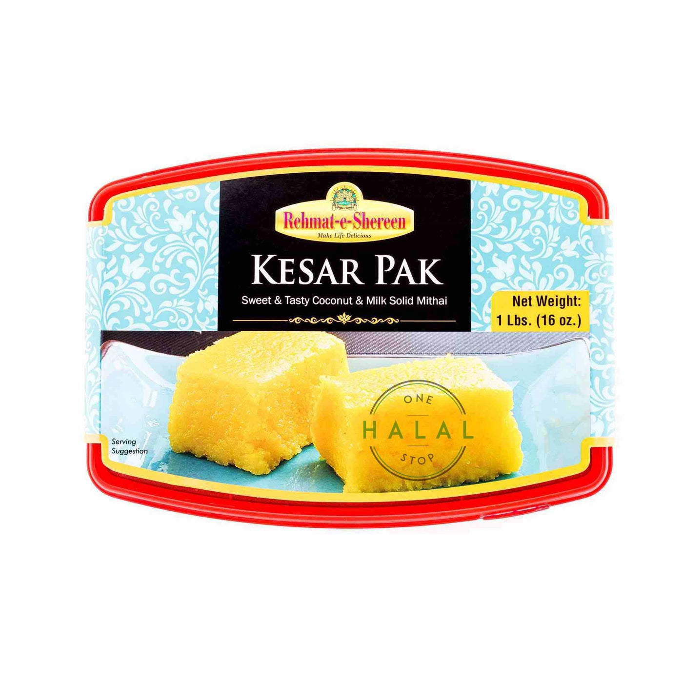 Wholesale Rehmat E Shereen Coconut Burfee/KesarPak 1lb- Bulk