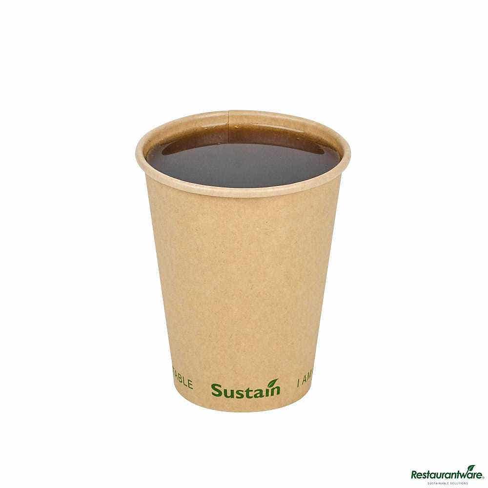 Wholesale Restaurantware Sustain 12 Oz Kraft Paper Coffee Cup 50 ct- Bulk