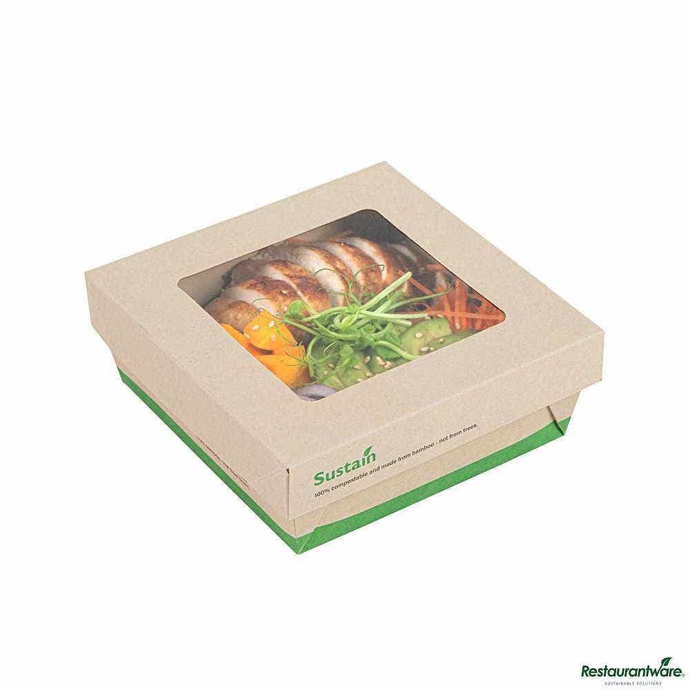 Wholesale Restaurantware Sustain 27 Oz Bamboo Paper Medium Take Out Container 50 ct- Bulk