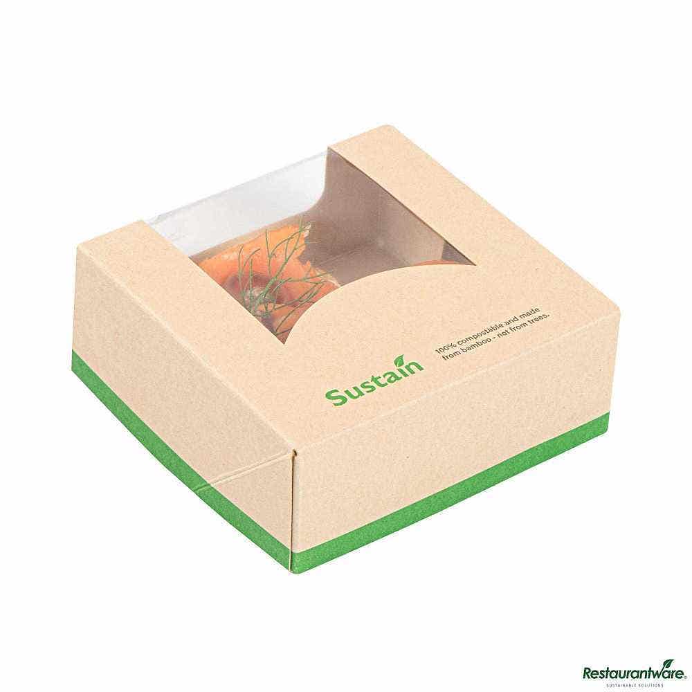Wholesale Restaurantware Sustain 11 Oz Bamboo Paper Small Take Out Container 50 ct- Bulk