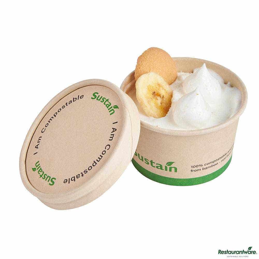 Wholesale Restaurantware Sustain Round Bamboo Paper To Go Cup Lid 50 ct- Bulk