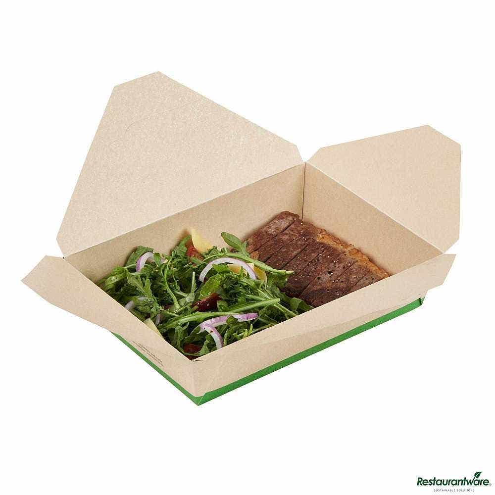 Wholesale Restaurantware Sustain 49 Oz Rectangle Bamboo Paper #2 Bio Box Take Out Container 50 ct- Bulk
