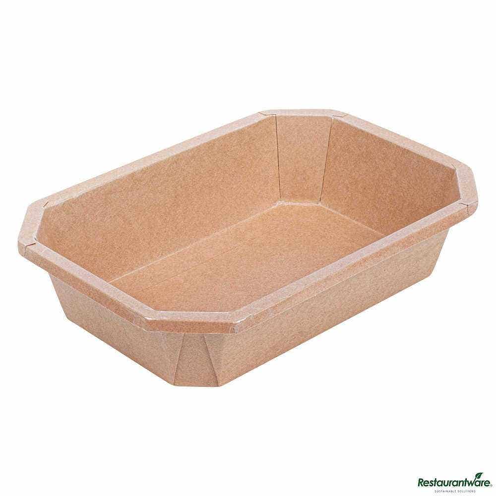 Wholesale Restaurantware Sustain 41 Oz Octagonal Kraft Paper Take Out Container 25 ct- Bulk