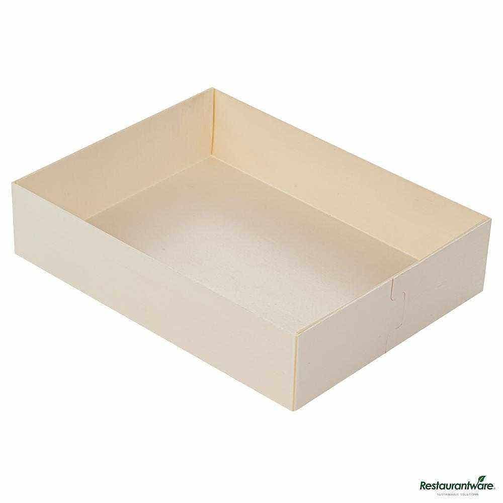 Wholesale Restaurantware Taipei 23 Oz Rectangle Poplar Short Straight Container 100 ct- Bulk