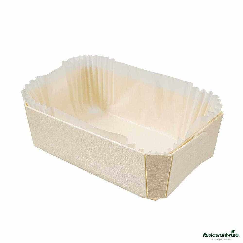 Wholesale Restaurantware Taipei Poplar Baking And Serving Container With Paper Liner 5 1/2 25 ct- Bulk