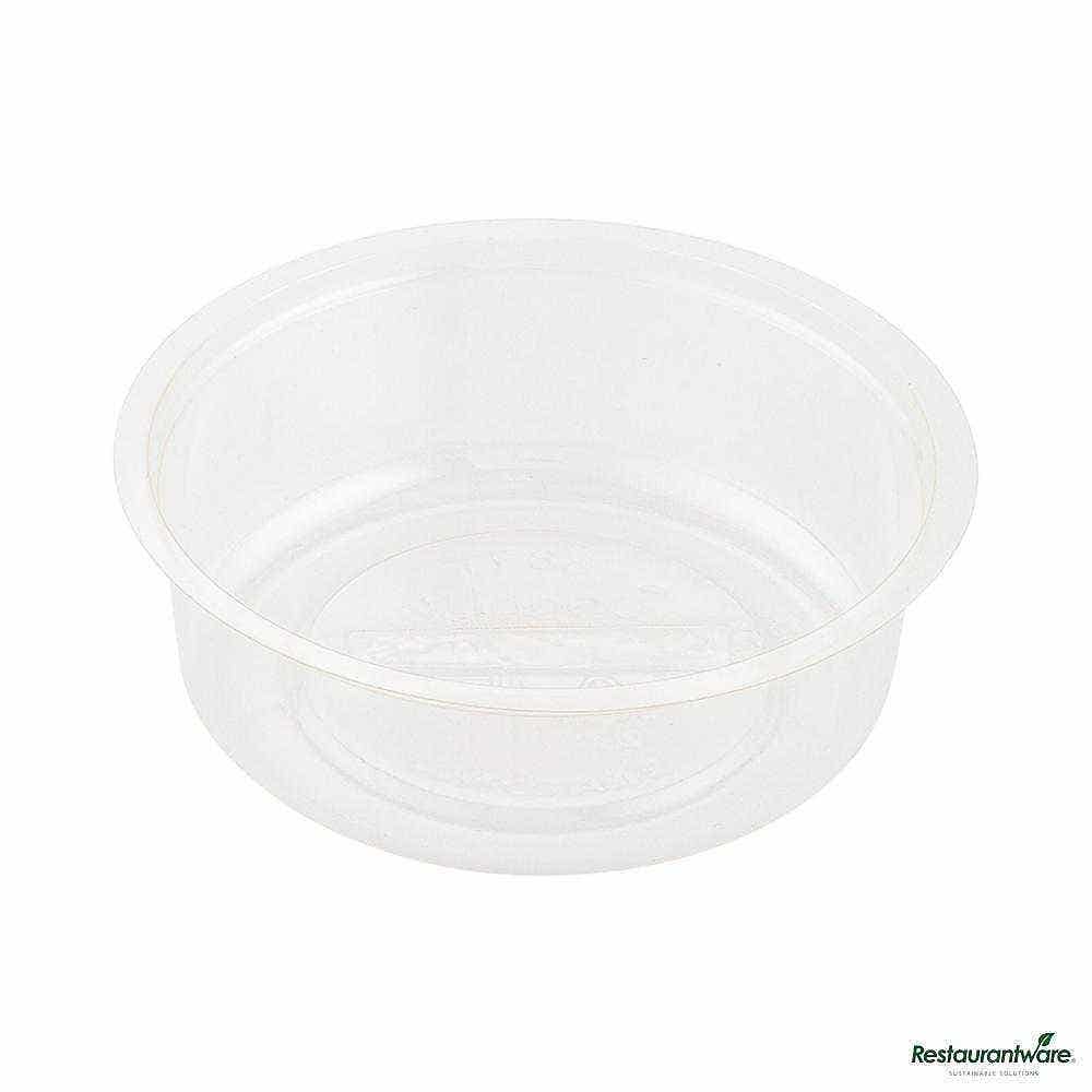Wholesale Restaurantware Sustain 4 Oz Round Clear PLA Plastic Topping Cup 125 ct- Bulk