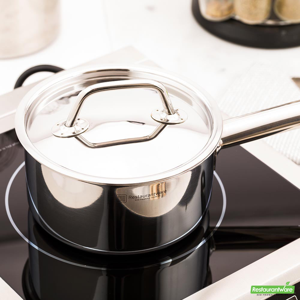 Wholesale Restaurantware Met Lux Stainless Steel Sauce Pan Lid - Fits 1.5 qt- Bulk