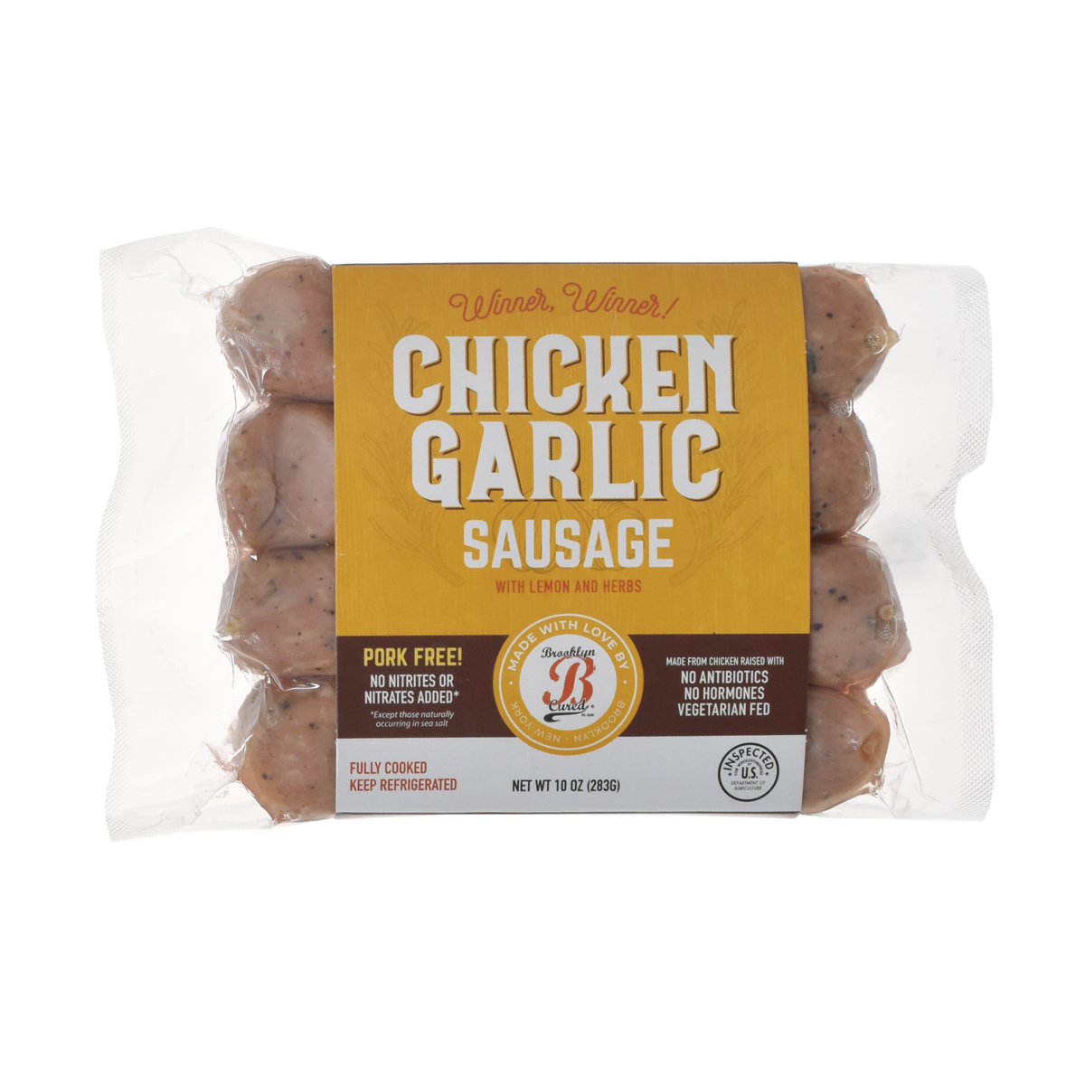 Wholesale Bc Chicken Garlic Sausage-8ct Case Bulk