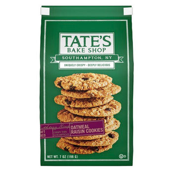 Wholesale Tate's Bake Shop Oatmeal Rasin Cookies 7oz- Bulk